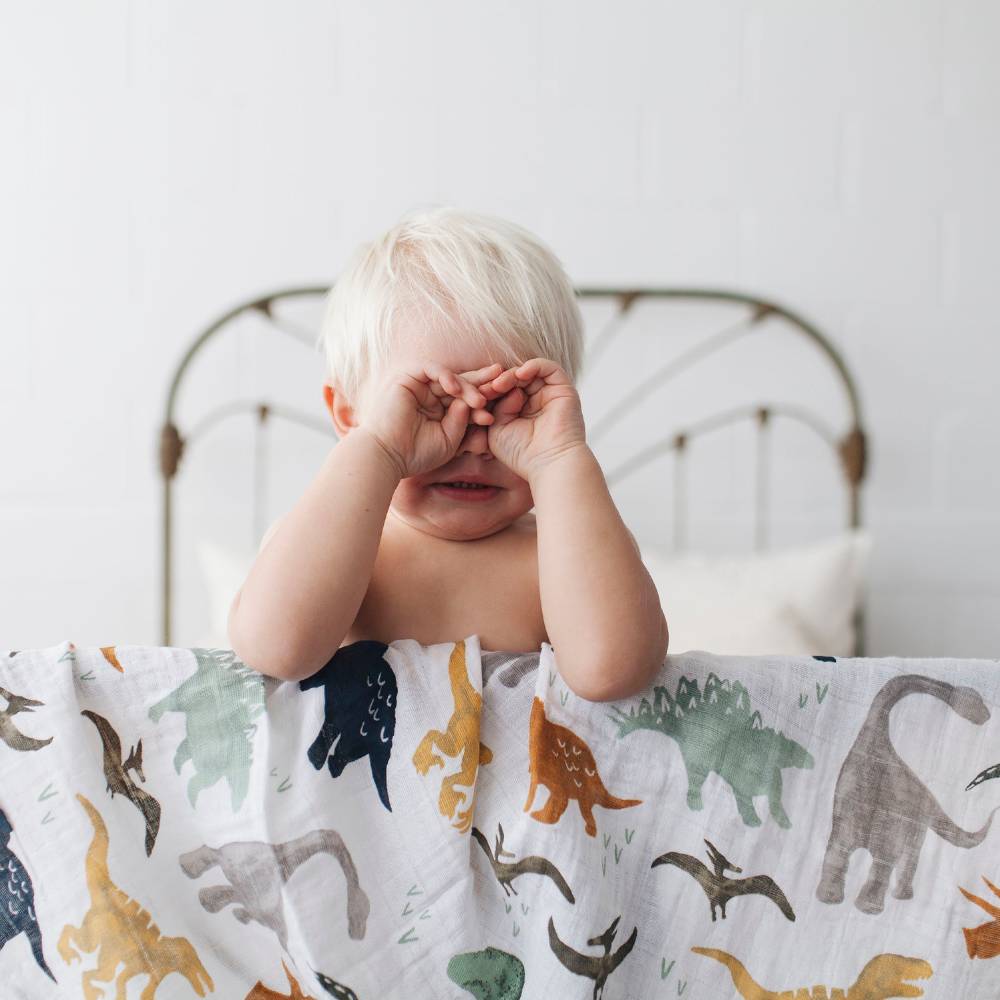 Muslin Swaddle Wrap - Dino Friends