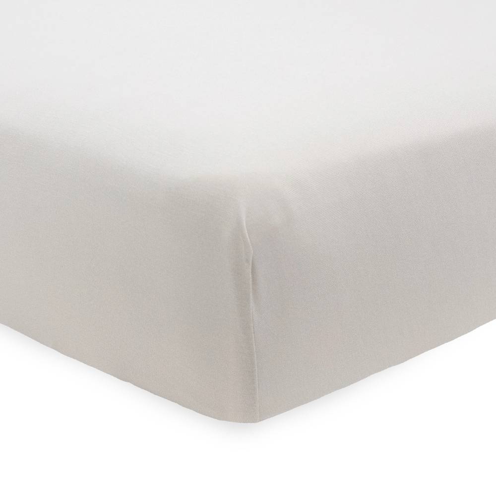 Beige little unicorn stretch fitted sheet on a white background