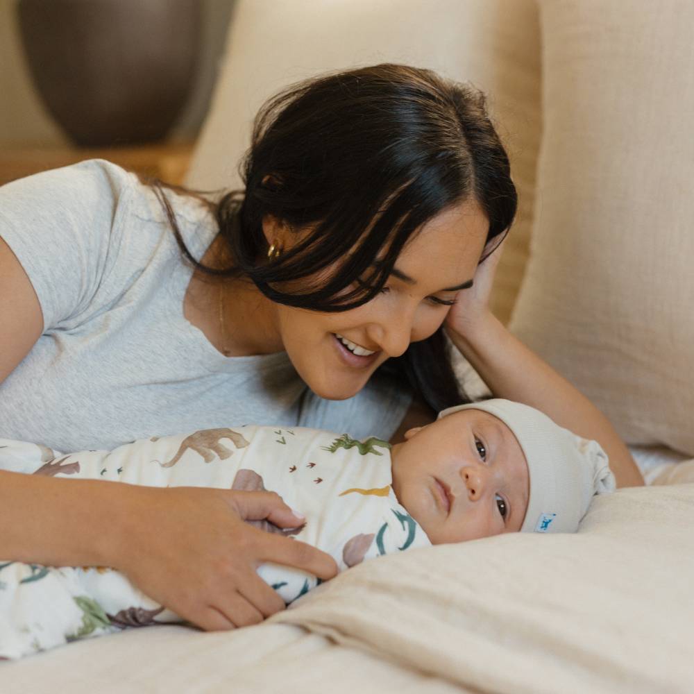 Stretch Knit Single Swaddle - Dino Pals