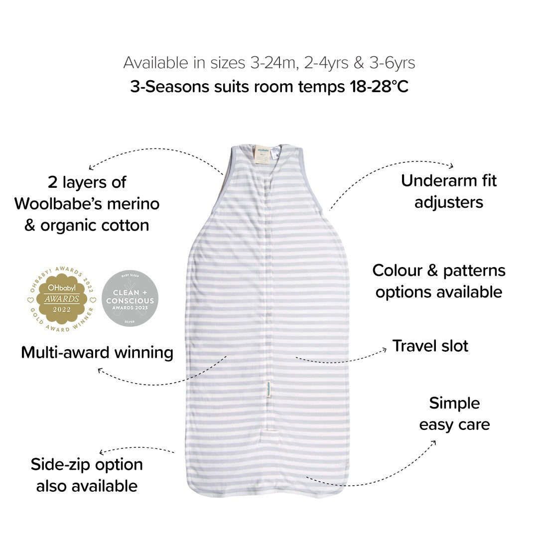 3 Seasons Front Zip Sleeping Bag - Dusk
