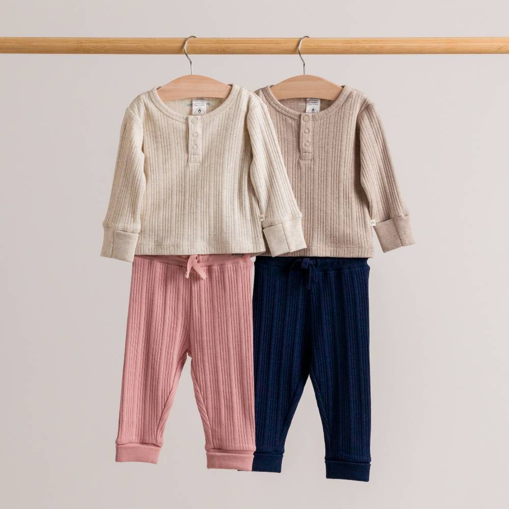 Merino Cotton Relaxed Pants - Dusk Marl