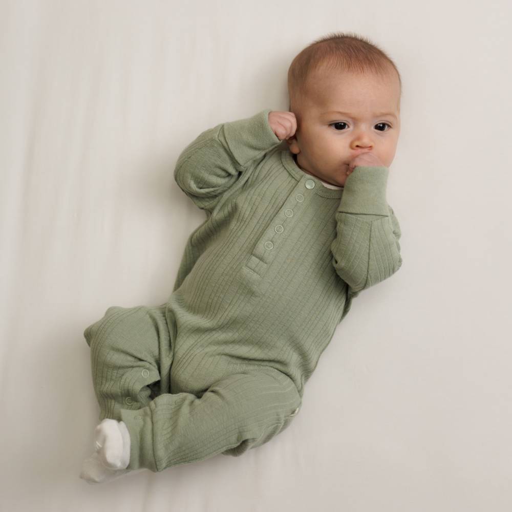 Merino Cotton Henley Suit - Flax Marl
