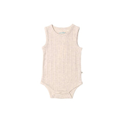 Merino Cotton Singletsuit - Natural Marl