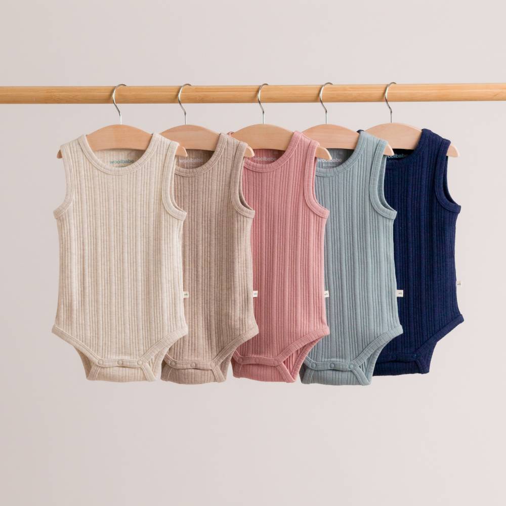 Merino Cotton Singletsuit - Dusk Marl