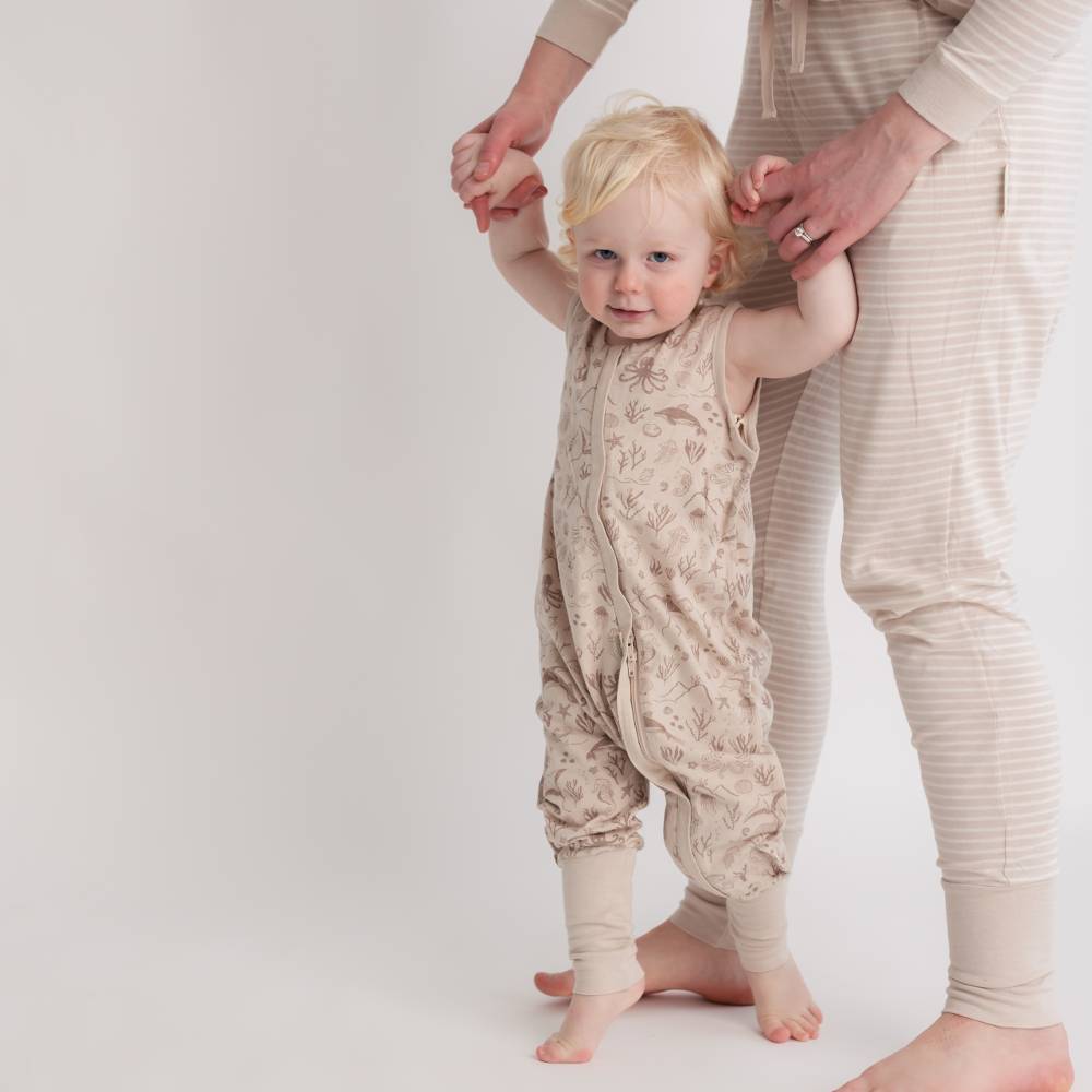 Summer Sleeping Suit - Dune Seascape