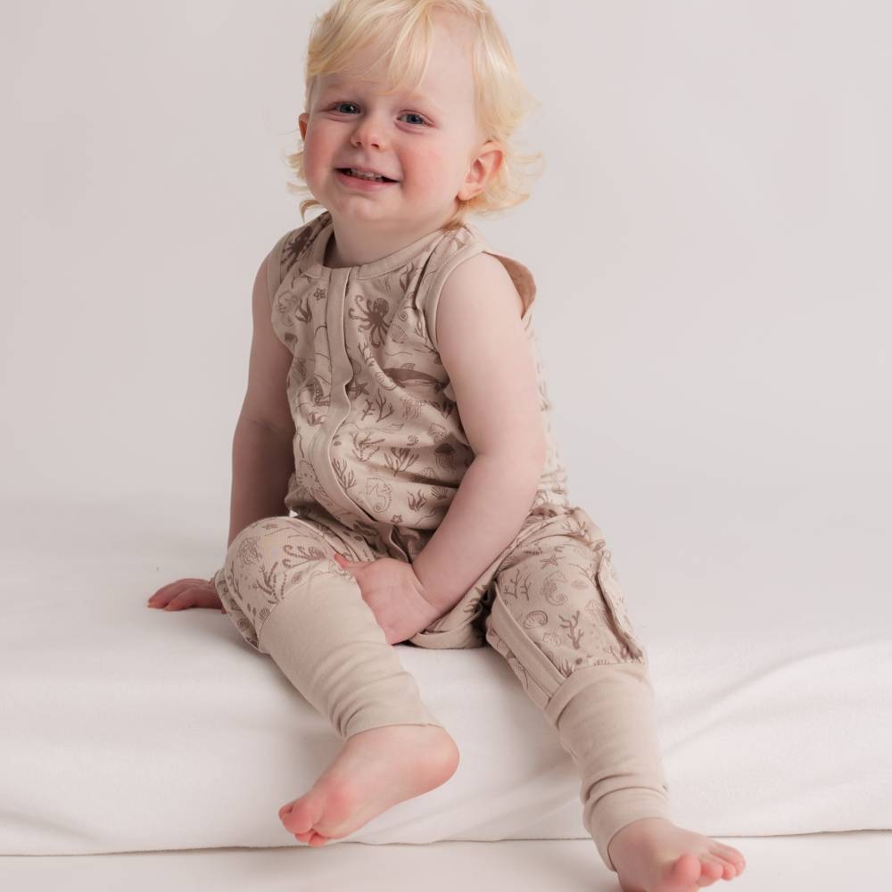 Summer Sleeping Suit - Dune Seascape