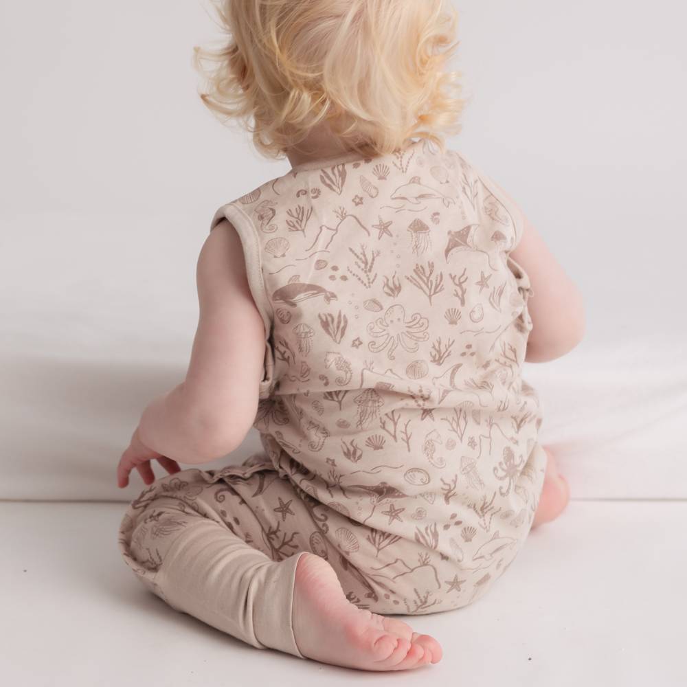 Summer Sleeping Suit - Dune Seascape