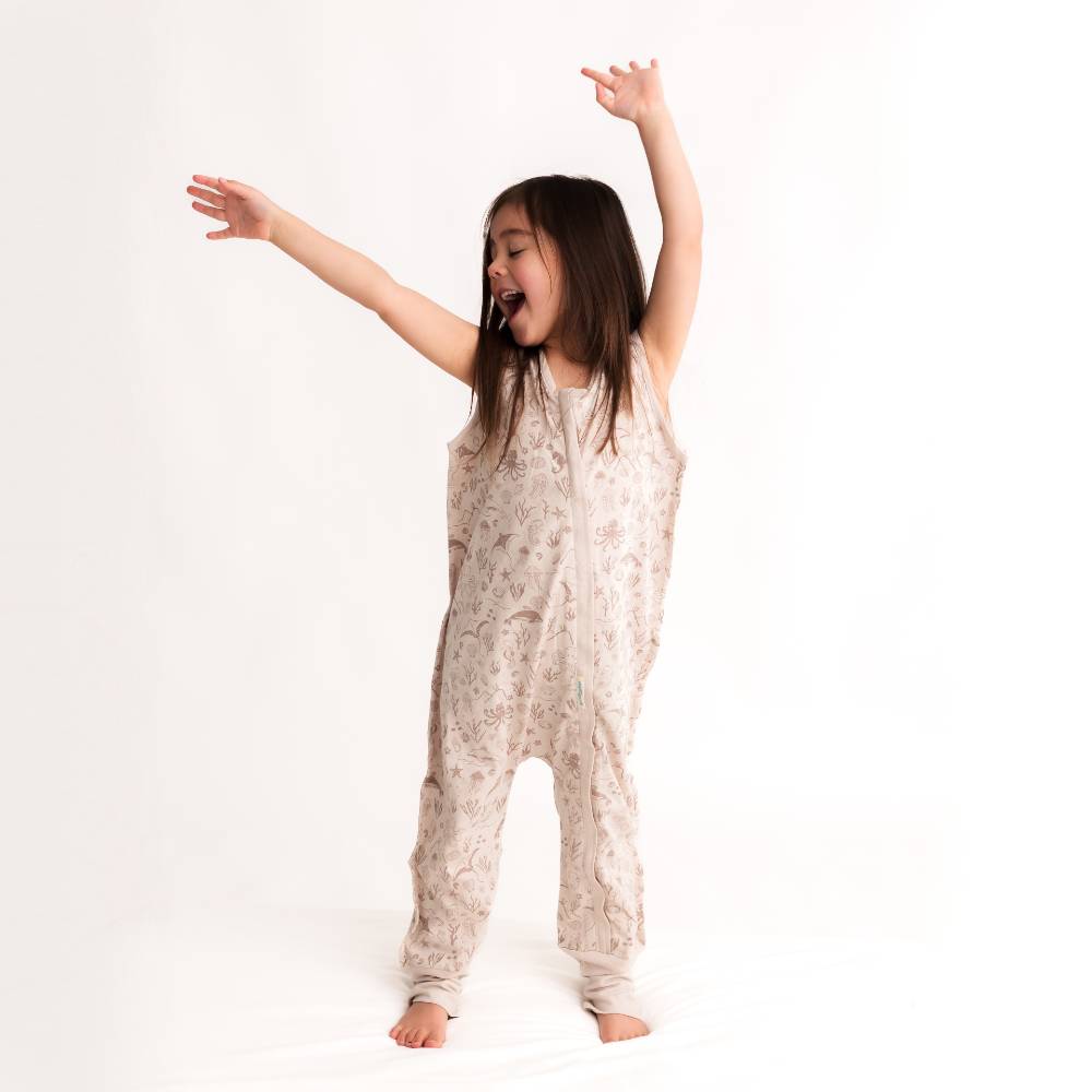 Summer Sleeping Suit - Dune Seascape