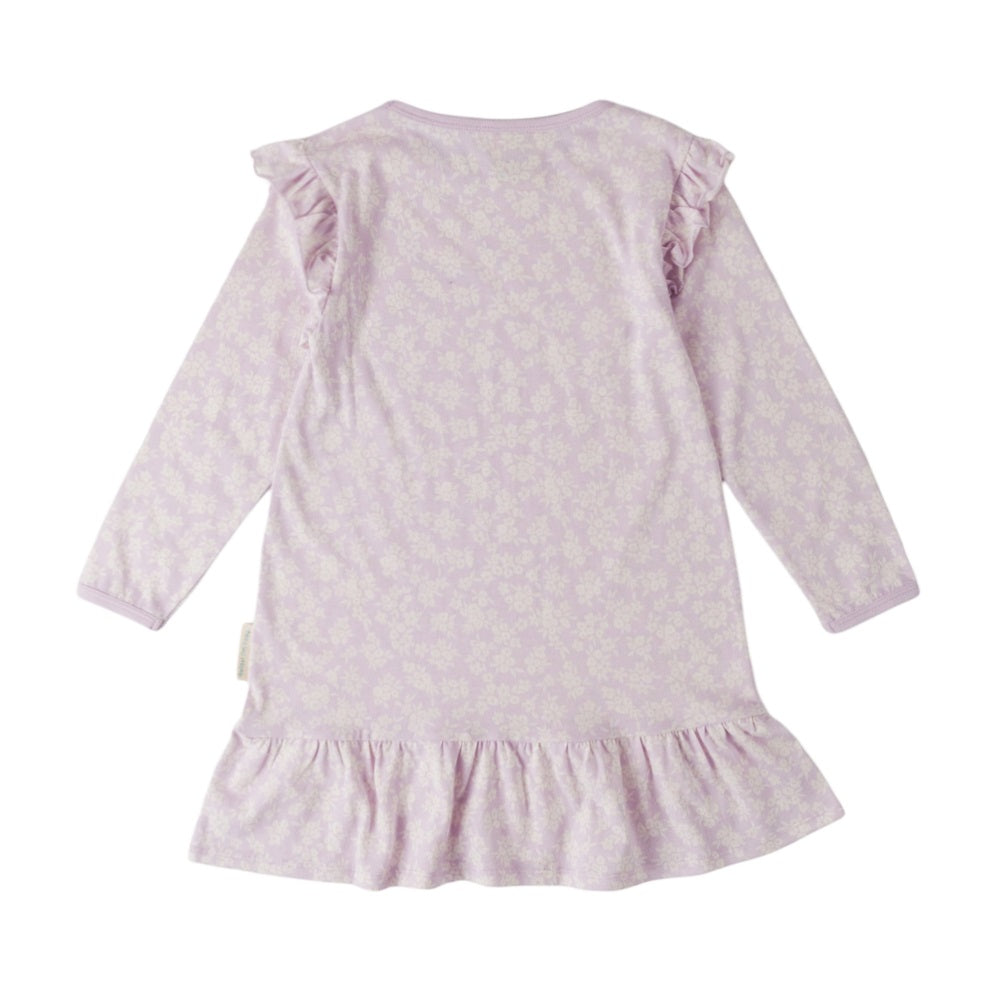 Merino Cotton Winter Nightie - Mauve Manuka