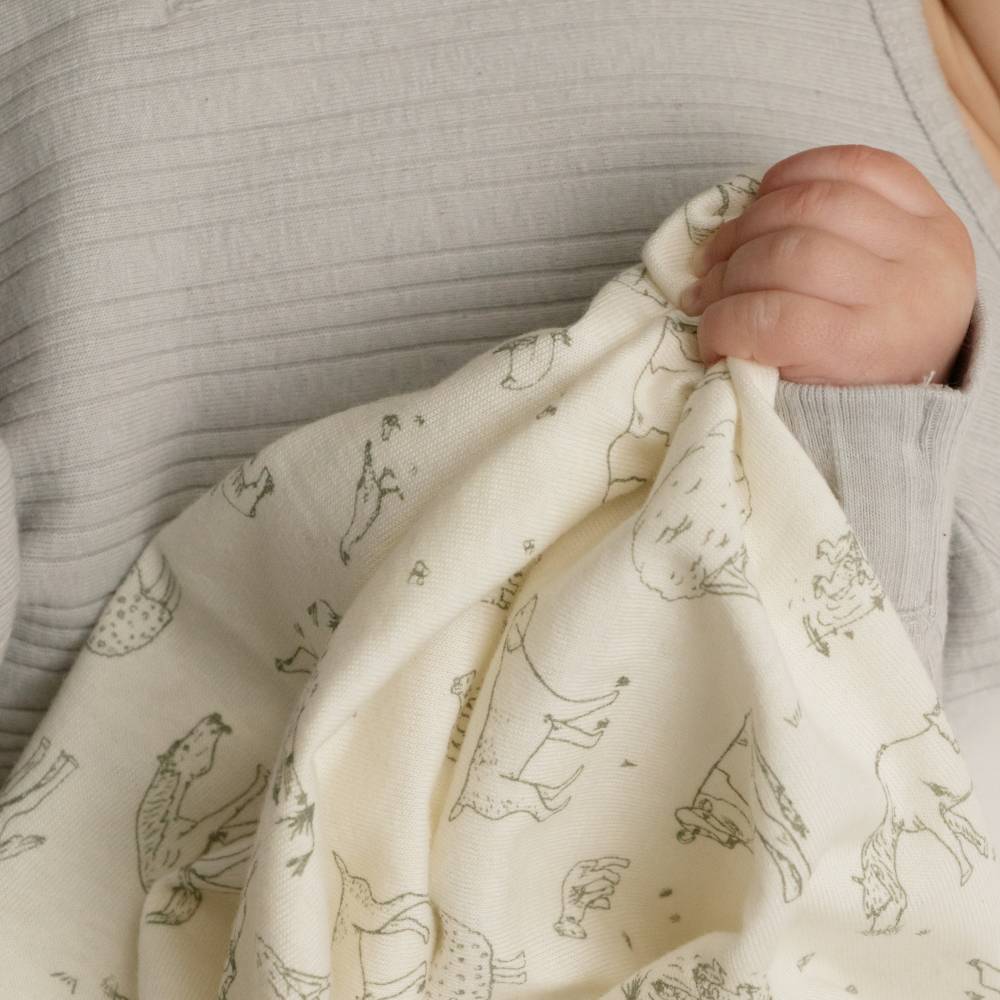 Merino Cotton Swaddle/Blanket - Farmyard