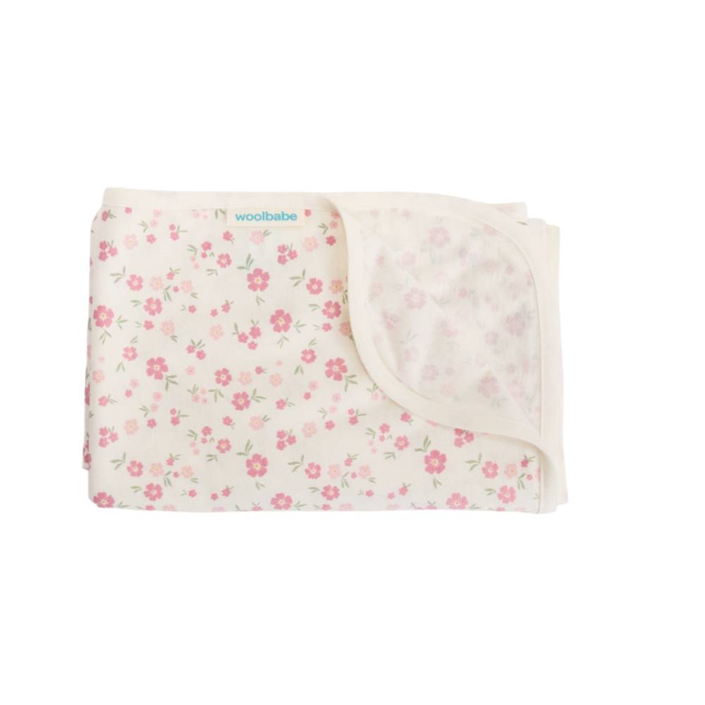 Merino Cotton Swaddle/Blanket - Vintage Bloom