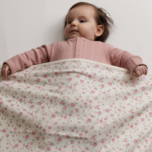Merino Cotton Swaddle/Blanket - Vintage Bloom