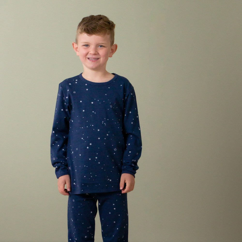 Merino Cotton Winter Pyjamas - Tekapo Stars