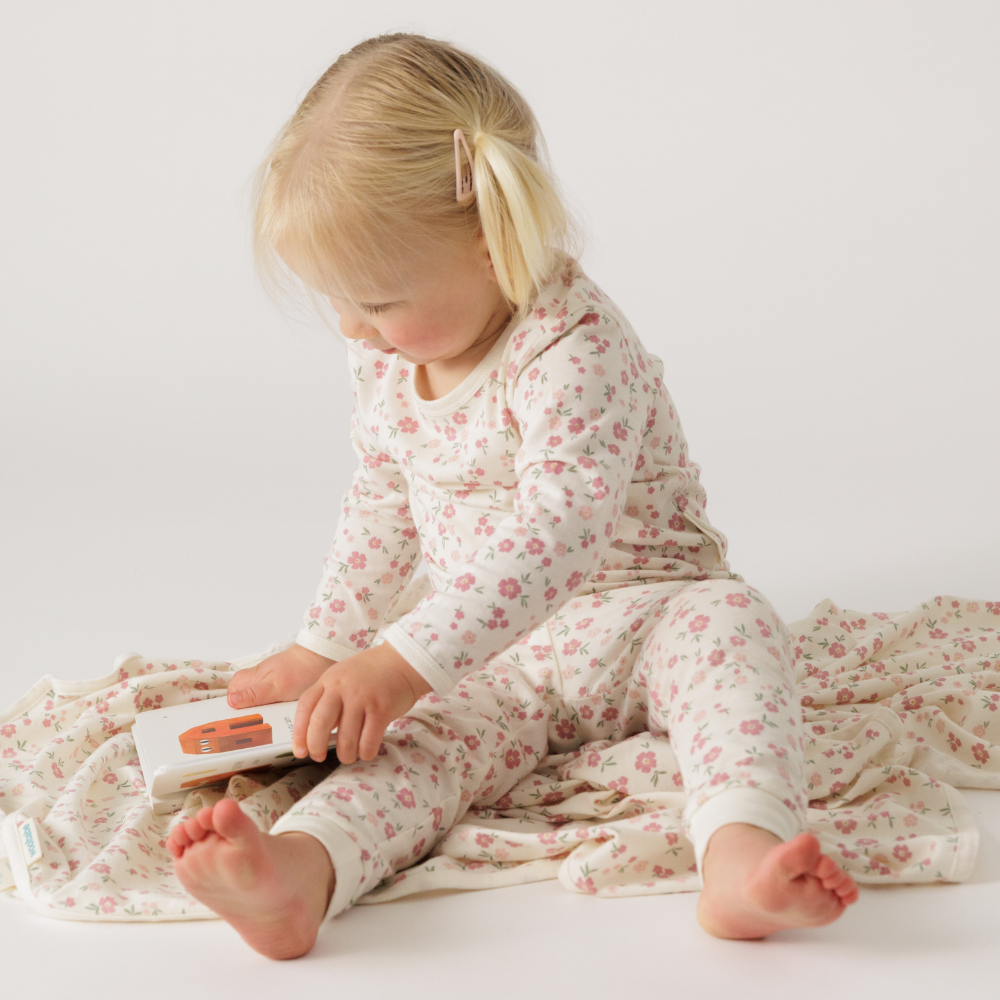Merino Cotton Winter Pyjamas - Vintage Bloom