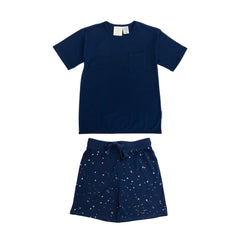 Merino Cotton Relaxed Summer Pyjamas - Tekapo Stars