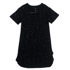 Relax! Henley Short Sleeve Nightie - Night Stars
