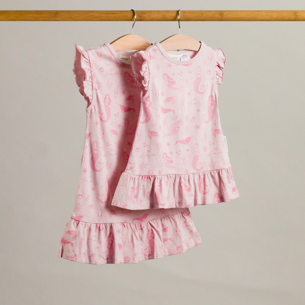 Merino Cotton Summer Nightie - Shell Mermaids