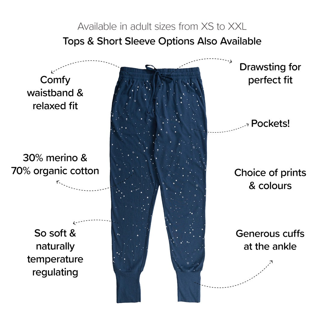 Relax! Merino Cotton Lounge Pants - Flax Zealandia