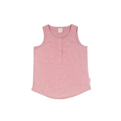 Relax! Merino Cotton Henley Tank - Dusk Stars