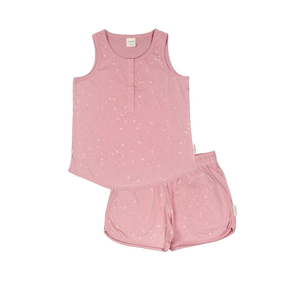 Relax! Merino Cotton Henley Tank - Dusk Stars
