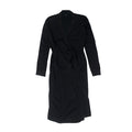 Black merino robe on a white background