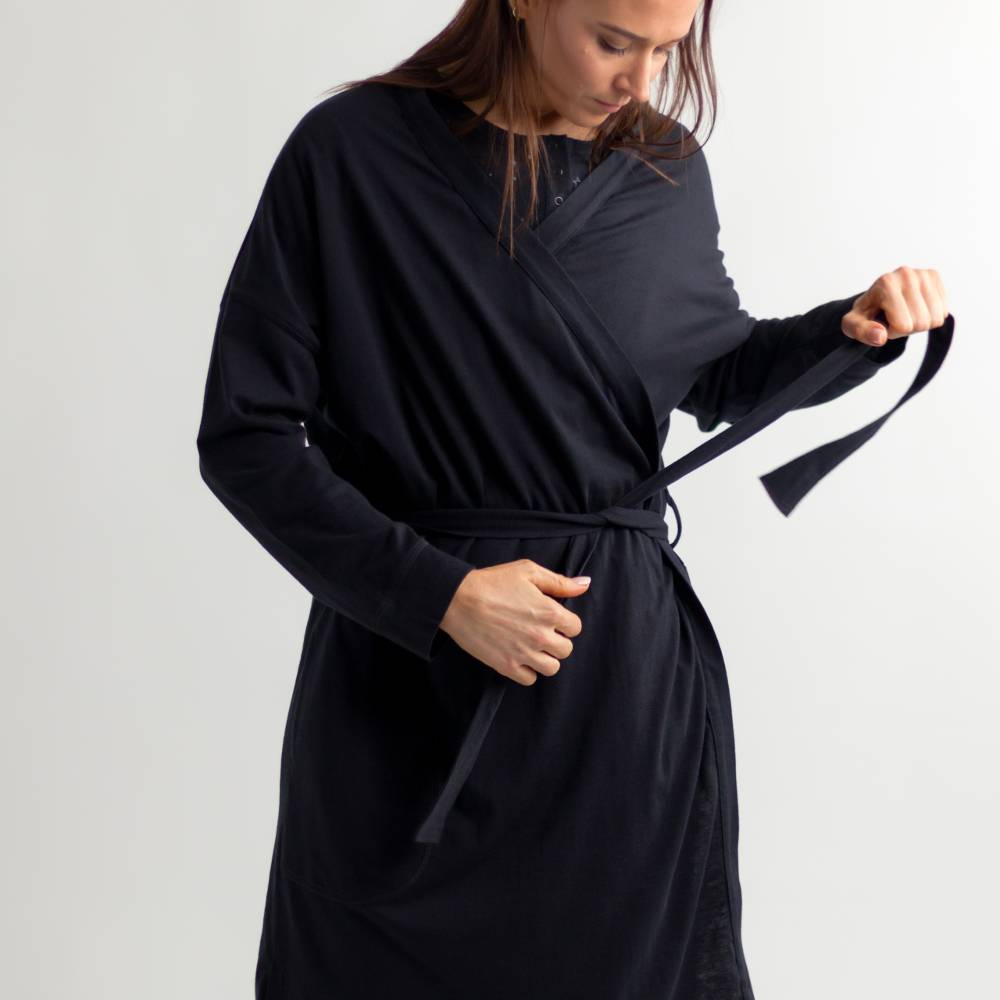 Relax! Merino Cotton Robe - Solid Night