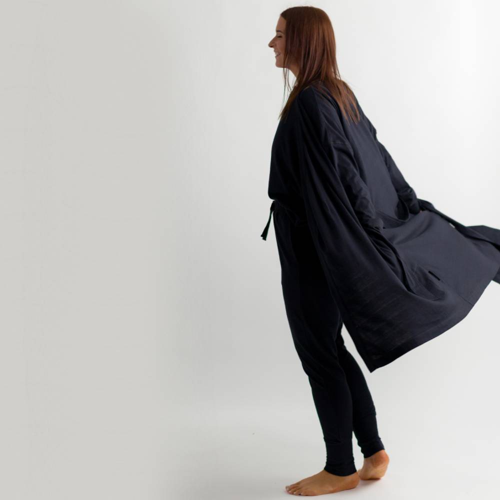 Relax! Merino Cotton Robe - Solid Night
