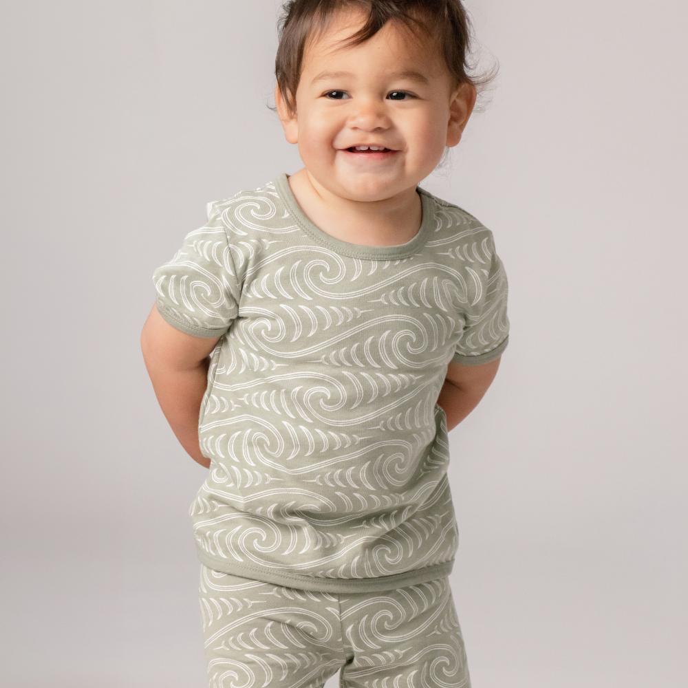 Merino Cotton Summer Pyjamas - BO & KO Flax Ngaru