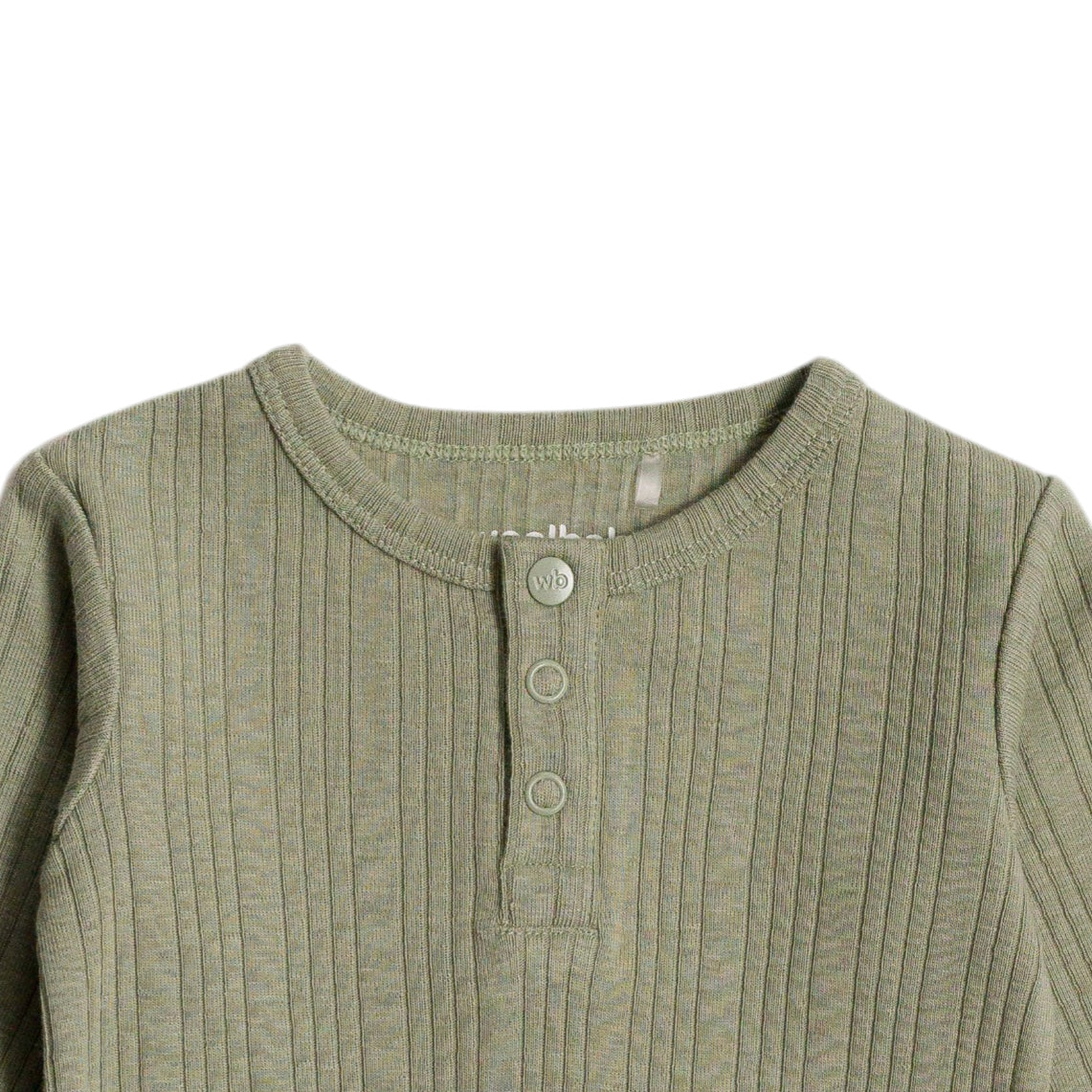 Long Sleeve Henley Bodysuit - Flax Marl