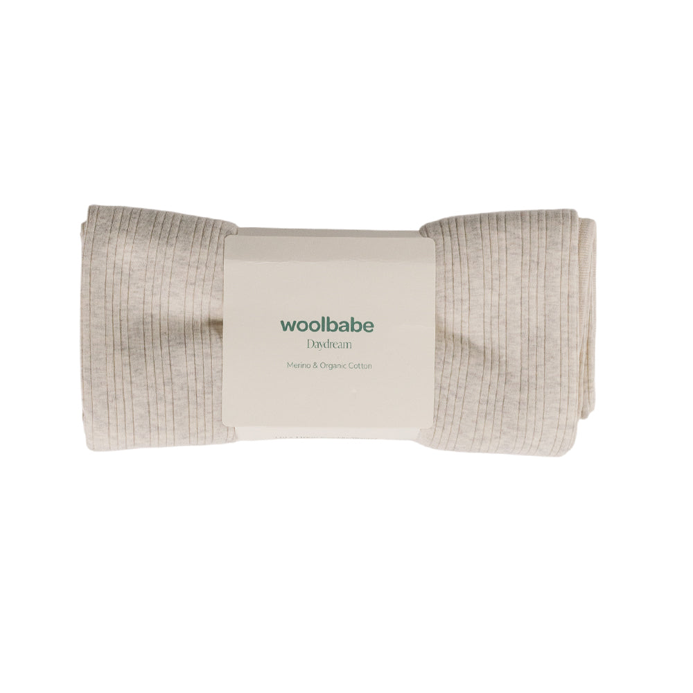 Merino Cotton Swaddle Blanket - Natural Marl