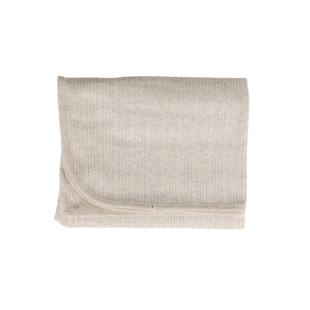 Merino Cotton Swaddle Blanket - Natural Marl