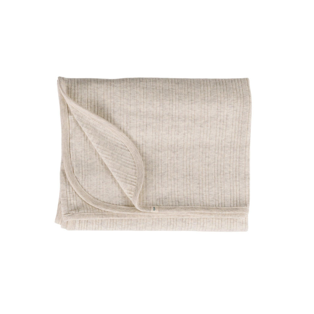 Merino Cotton Swaddle Blanket - Natural Marl