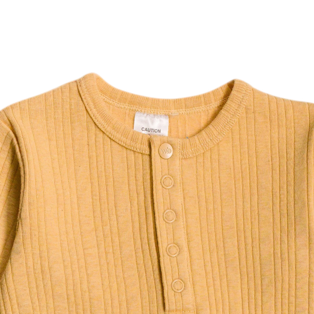 Merino Cotton Henley Suit - Buttercup Marl