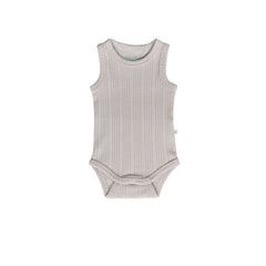 Merino Cotton Singletsuit - Pebble Marl