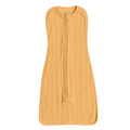 Yellow woolbabe zip swaddle bag on a white background