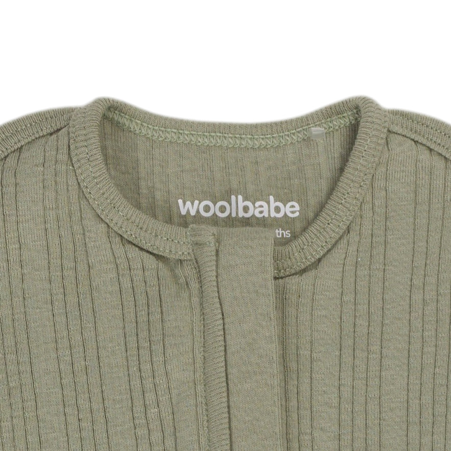 Merino Cotton Zip Swaddle - Flax Marl