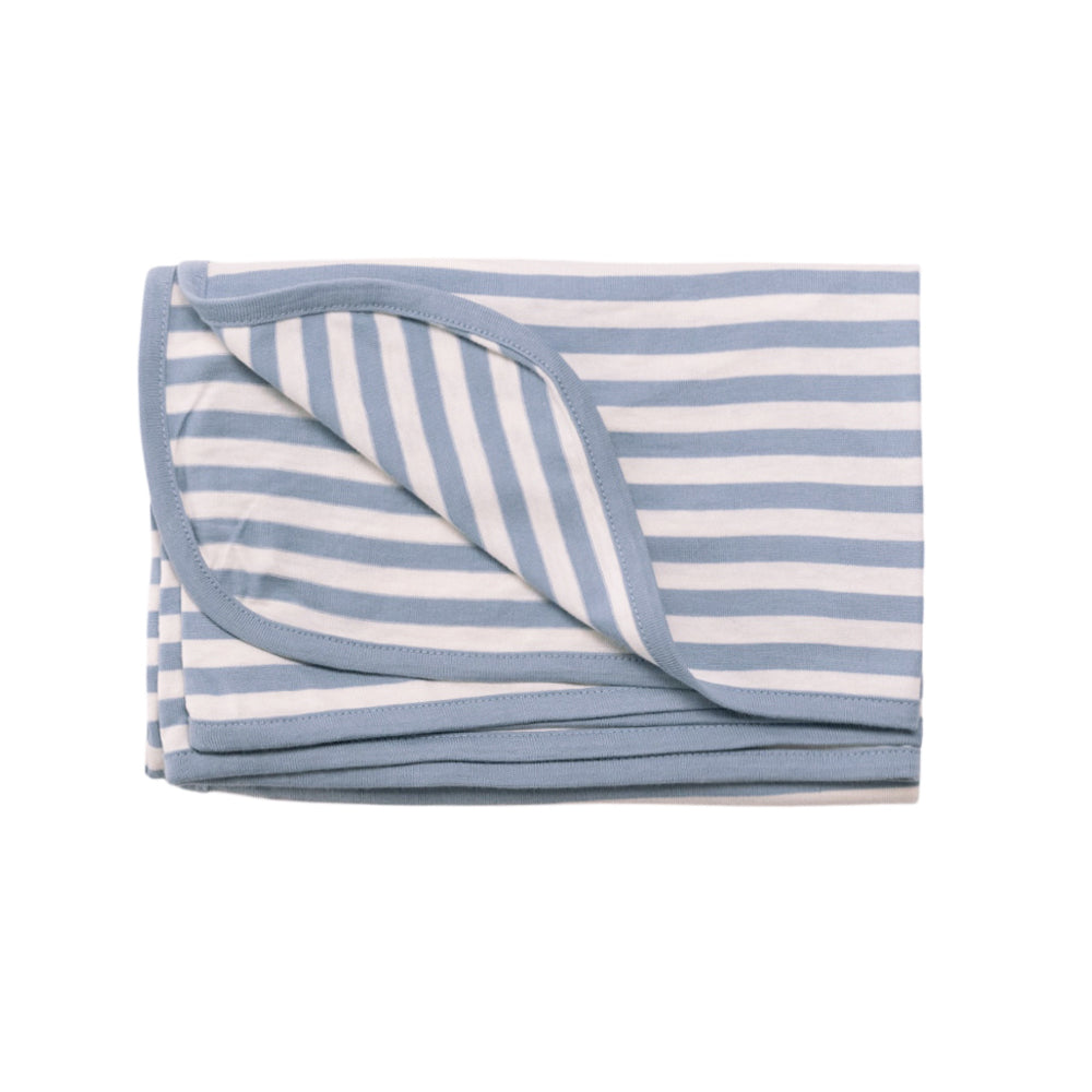 Merino Cotton Swaddle Blanket - Glacier