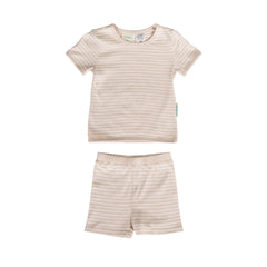 Merino Cotton Summer Pyjamas - Dune