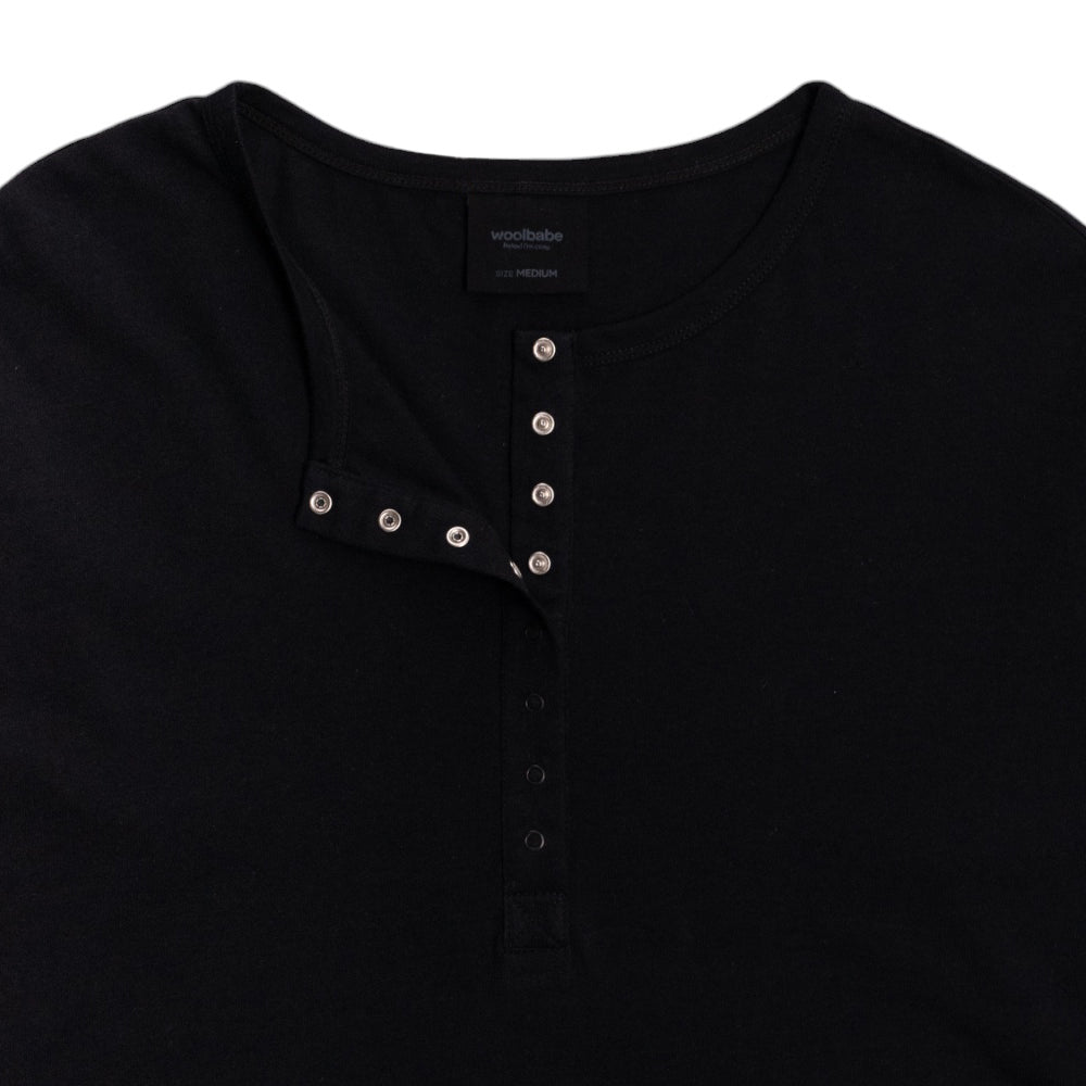 Relax! Henley Long Sleeve Nightie - Solid Night