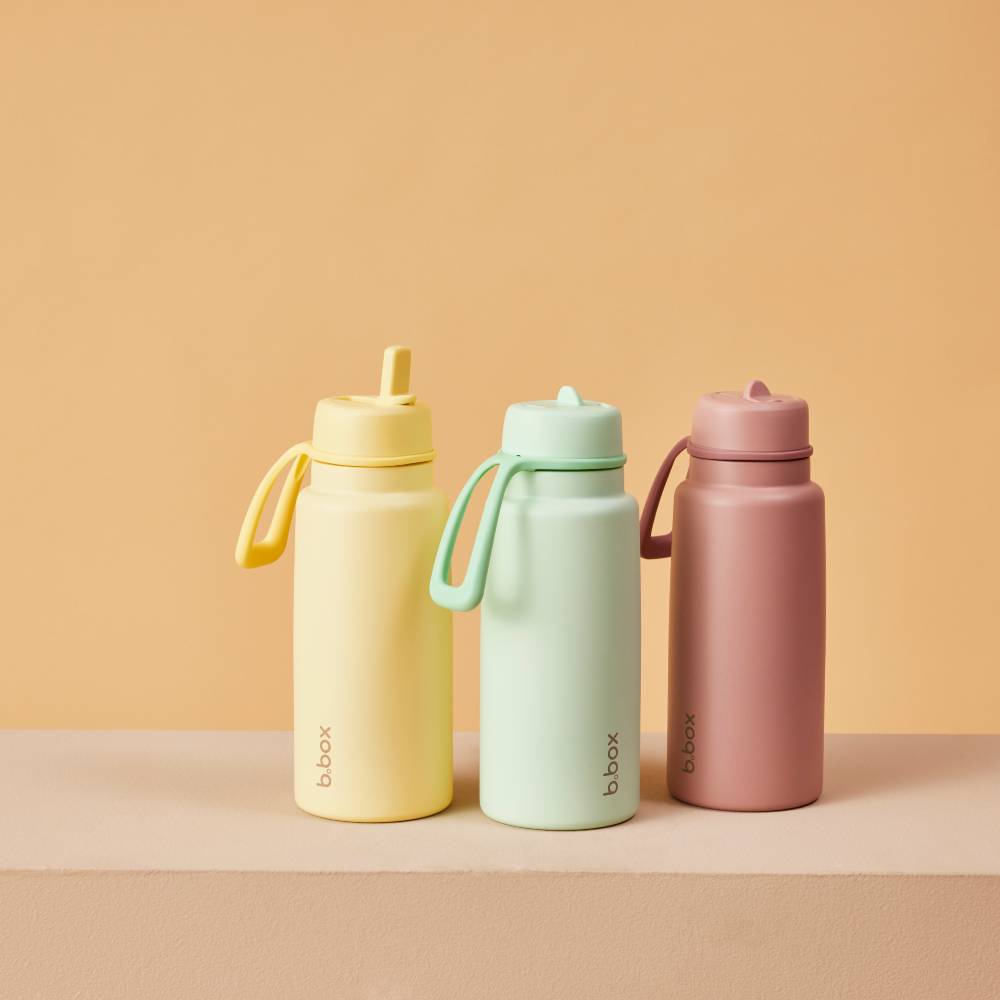 Insulated Flip Top Drink Bottle - Lemon Twist