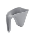 A modern grey plastic jug with a curved handle and angled opening, shown on a plain white background.