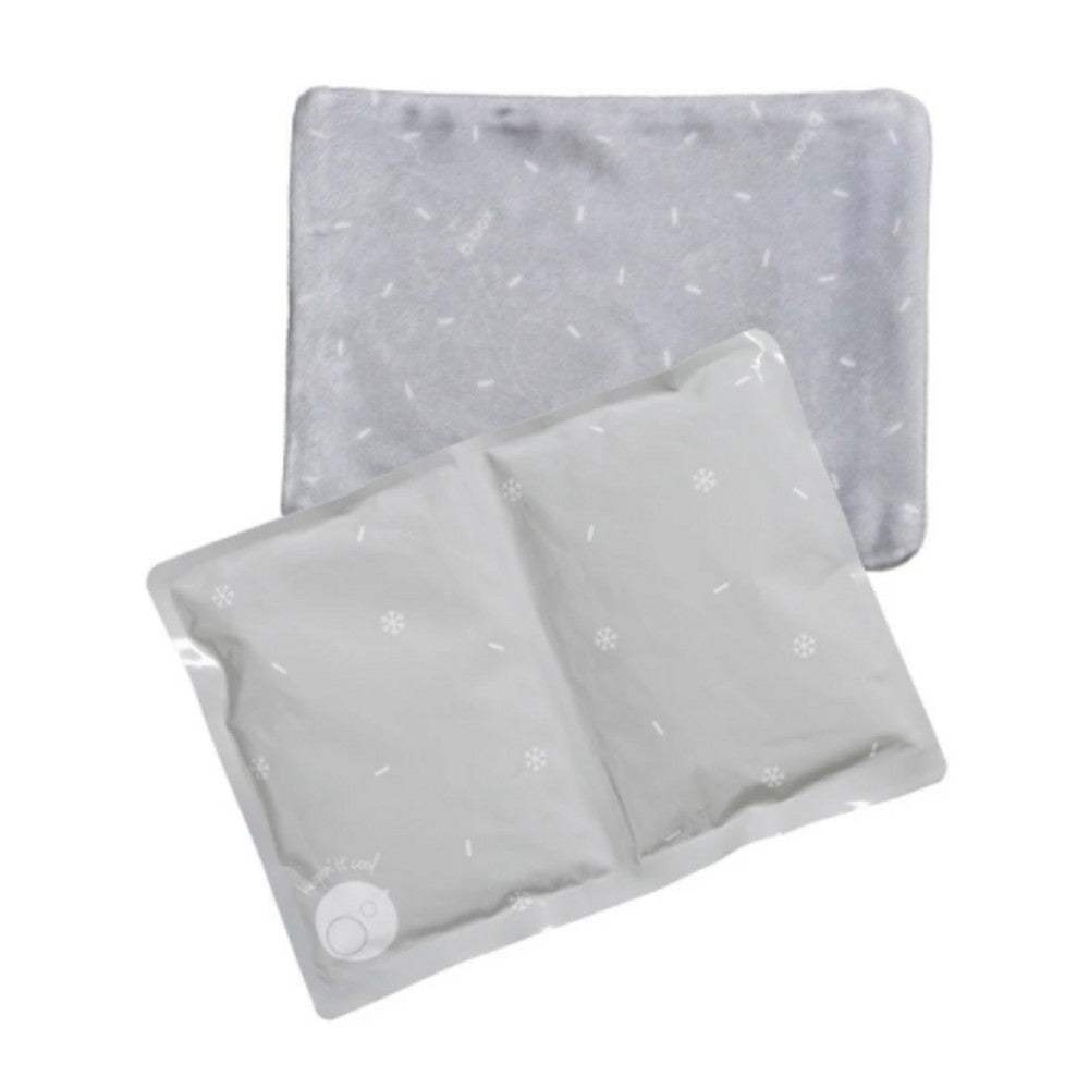 2 Gray ice pack on a white background