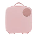 Pink b.box lunchbox with a brand logo on a white background