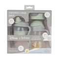 A packaged trial pack of sippy cups with a Winnie the Pooh design on a white background. 