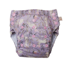Straight Up Nappy Pants - Lilac Bunnies