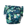 Reusable Nappy pant in under the sea design with snaps on a white background