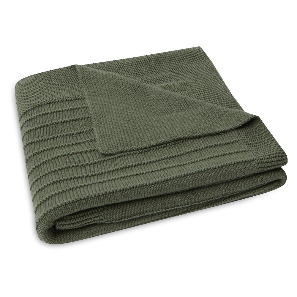 Pure Knit Organic Cotton Blanket - Leaf Green