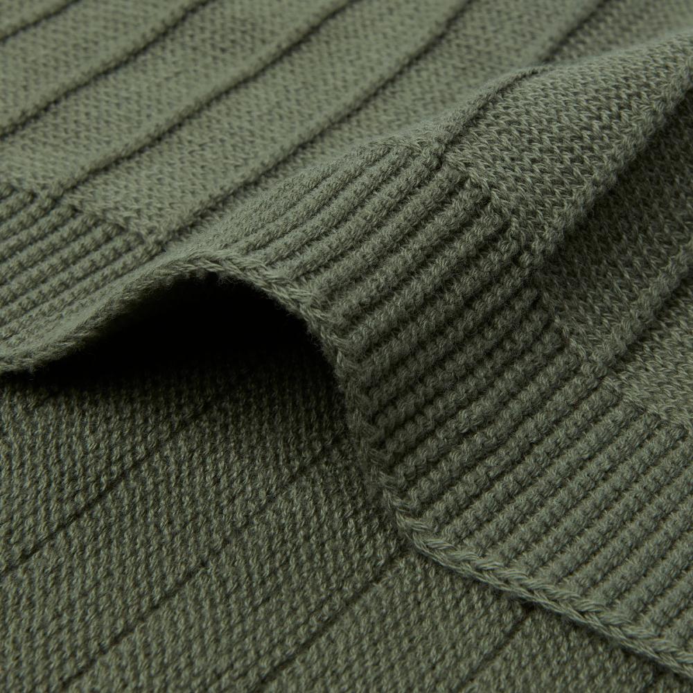 Pure Knit Organic Cotton Blanket - Leaf Green