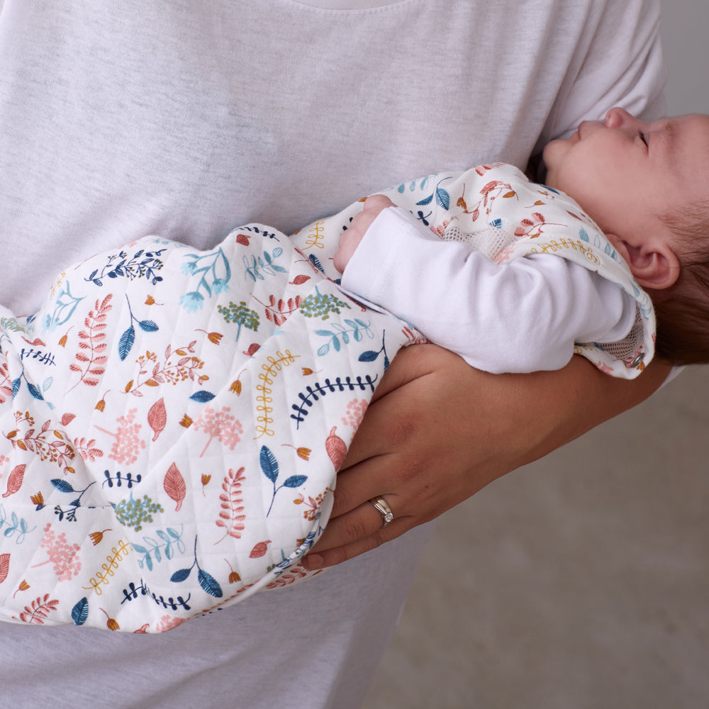 2.5 tog Swaddle to Sleep Bag - All Seasons - Botanical
