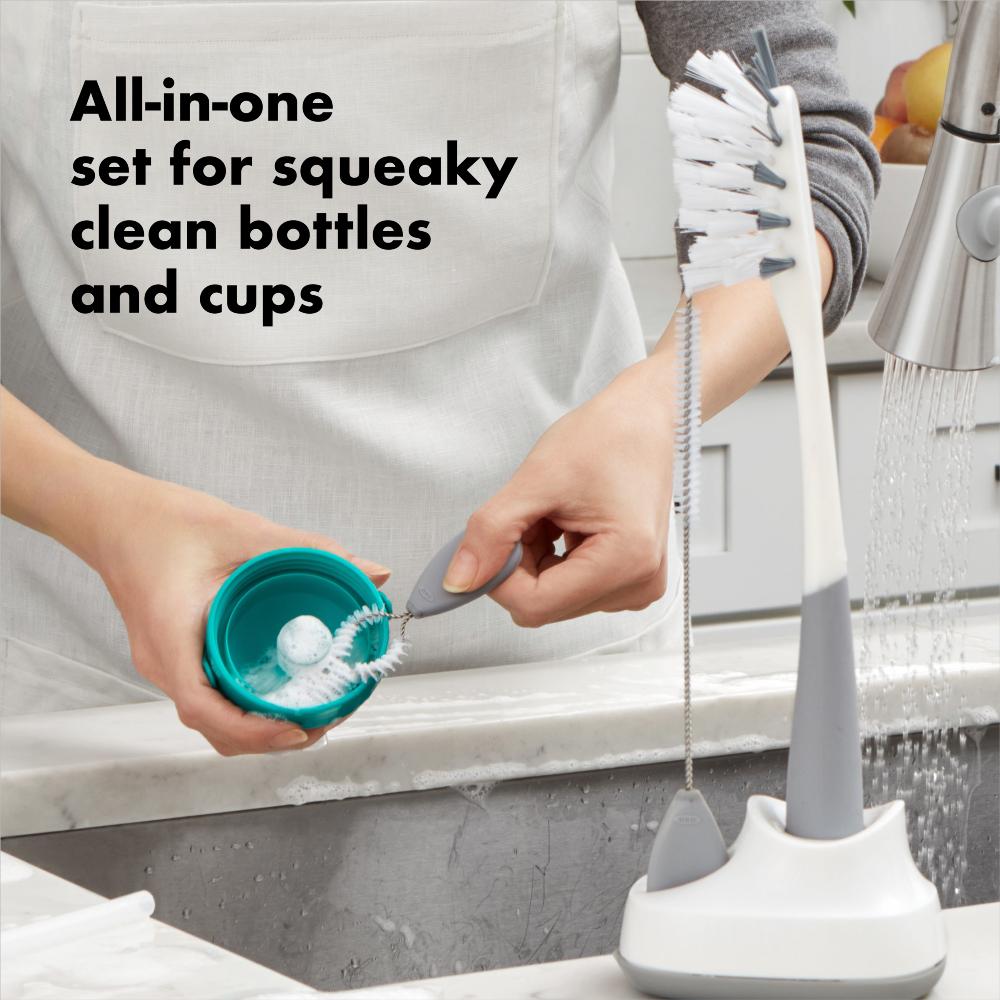 Water Bottle & Straw Cup Cleaning Set - Grey